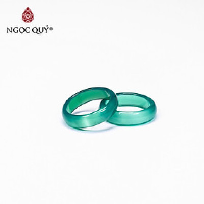 Nhẫn đá mã não xanh mệnh hỏa, mộc - Ngọc Qúy Gemstones