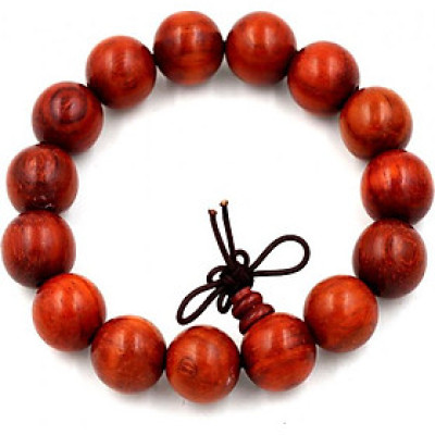 Vòng tay chuỗi hạt gỗ Tử Đàn 15 ly (225mm)