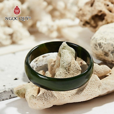 Vòng tay mã não thiên nhiên xanh rêu bản hẹ mệnh mộc hỏa - Ngọc Qúy Gemstones