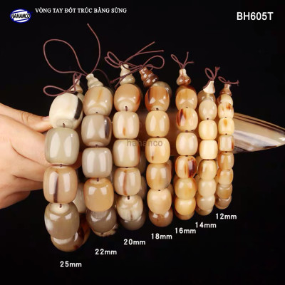 Vòng tay sừng bò Châu Phi đốt trúc (BH605T) Phú quý và trường tồn - Mang lại may mắn cho người sở hữu