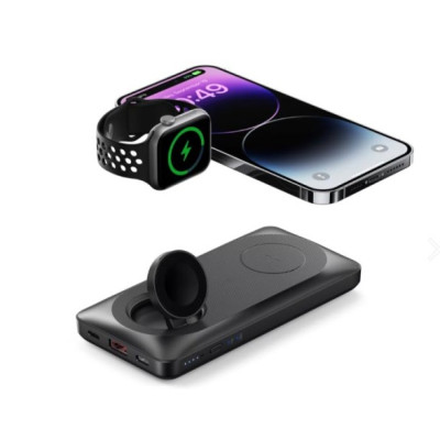 Pin Dự Phòng Mazer MagAir14 DUO Ma.gS.afe 15W + sạc được cho Apple Watch (10.000mAh) - hàng chính hãng
