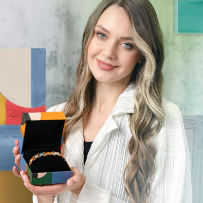 Vòng Đeo Tay Titanium Direct Art (Màu Vàng Gold) - PROJECT V - Đẳng Cấp và Thời Thượng - Hàng Chính Hãng