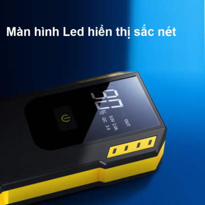 Bộ kích bình acquy ô tô kiêm pin sạc dự phòng Goodyear GY-5358, 12000mAh có khả năng bảo về ngắn mạch nếu gặp sự cố - HÀNG NHẬP KHẨU