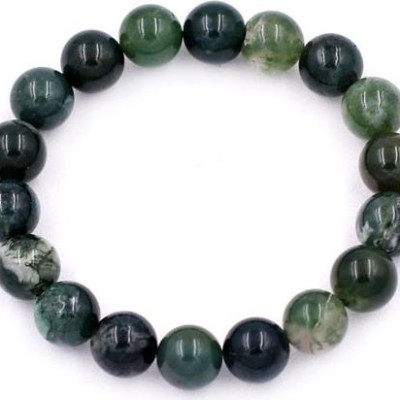 Vòng tay chuỗi hạt Cẩm Thạch Xanh Đậm 10 ly 17 hạt