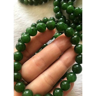 CHIẾC VÒNG TAY ĐÁ NGỌC PHẬT HÀNG ĐẸP 9LY5 ĐÁ THIÊN NHIÊN NỮ MÊNH HỎA MỆNH MỘC