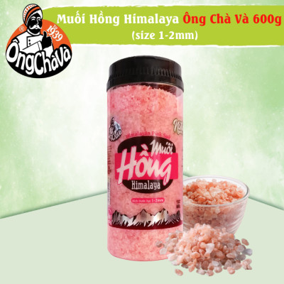 Hũ Muối Hồng Himalaya Ông Chà Và 600g (Size 1mm - 2mm) - Himalayan Pink Salt 600g