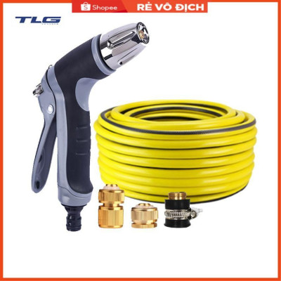 Vòi phun xịt rửa xe, tưới cây chuyên nghiệp 20m 206817 (cút đồng nối đồng) 