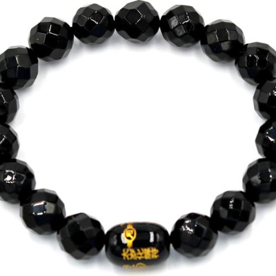 Vòng tay chuỗi hạt thạch anh đen 10 ly Thái tuế phù DTTD9