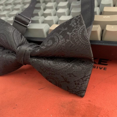 Nơ cổ nam cao cấp dành cho chú rể tiệc sang trọng chất liệu gấm dệt giangpkc