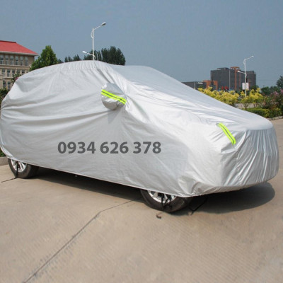 Bạt phủ xe ô tô Vinfast Vfe34 3 lớp tráng bạc thông minh, chất liệu vải dù oxford cao cấp, áo chùm bảo vệ xe 4,5,7 chỗ 