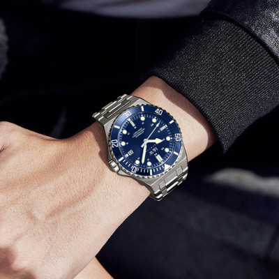 Đồng Hồ Nam I&W Carnival 726G1 Chính Hãng Full Box Chống Nước Kính Chống Xước Dây Thép Cao Cấp BH 60T (Máy Cơ Tự Động)