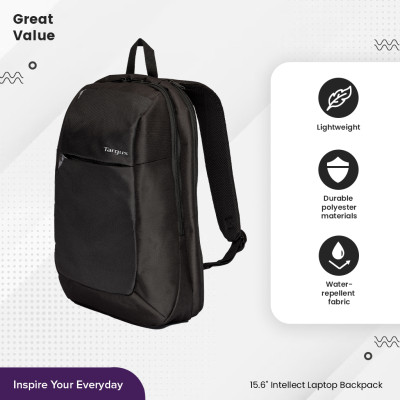 Balo laptop Targus 15.6" TBB565 bộ sưu tập Intellect- Hàng Chính Hãng