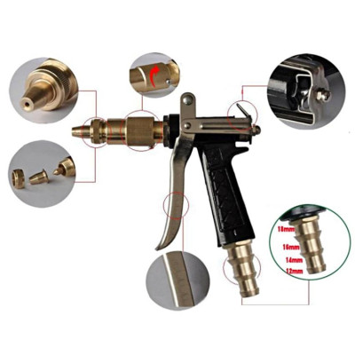 Bộ dây vòi xịt nước rửa xe, tưới cây . tăng áp 3 lần, loại 3m, 5m 206236Eđầu đồng, cút+ tặng túi đựng bút