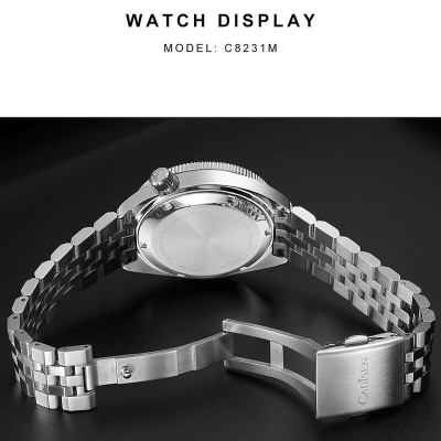 Đồng Hồ Nam Cadisen C8231M1 Chính Hãng Full Box Chống Nước Kính Chống Xước Dây Thép BH 2 Năm Máy Cơ