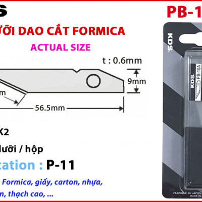 LƯỠI DAO CẮT MICA MŨI THẲNG KDS PB-10AF