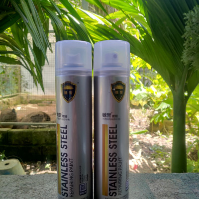 Sơn Bạc Mạ Crom màu inox Sáng Bóng 350ml sơn chịu nhiệt sơn bô xe chuyên dụng