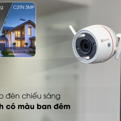 Camera Wifi Ngoài Trời Ezviz C3TN 3M 2K Siêu Nét Có Màu Ban Đêm - Hàng chính hãng