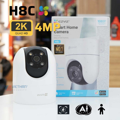 Camera Eziz Ngoài Trời H8C 2MP/ C8C 4Mp - Đèn Còi Báo Động - Màu Ban Đêm - Đàm Thoại 2 Chiều - Xoay 360 Độ - Hàng chính hãng