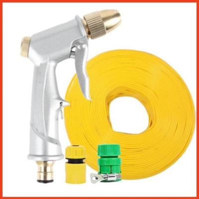 Rửa xe tưới cây Bộ dây và vòi xịt tăng áp lực nước 300% loại 25m cút nhựa,nối nhựa 206701