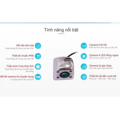 Camera Lùi Xe Ô tô VietMap 3089H ( Có hồng ngoại ban đêm rõ nét) - hàng chính hãng