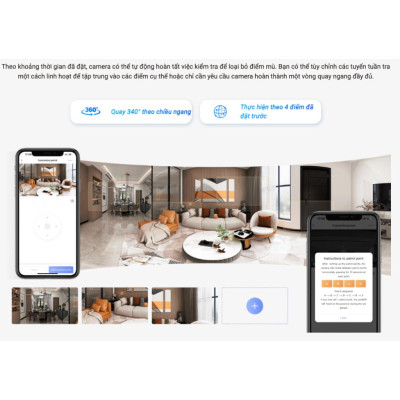 Camera Wifi EZVIZ Mắt Kép 2K Trong Nhà CS-C60p-R100-8H33WF Đàm Thoại 2 Chiều Hàng nhập khẩu