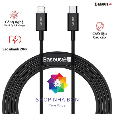 Cáp sạc nhanh siêu bền Type C  20W cho iPhone 12 / iPhone 11 Series (Type-C to Iphone PD 20W/18W Fast charge & 480Mbps Data, TPE Cable) -màu Đỏ hàng nhập khẩu