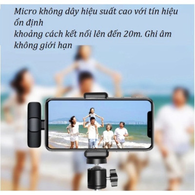 Micro Thu Âm không Dây Dành cho điện thoại Android Cổng Type C , máy tính bảng chất lượng cao Hỗ Trợ Quay Video Livestream - hàng nhập khẩu