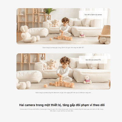 Camera Kép Xiaomi Smart Camera C500 Dual EU - Nhận Diện Thú Cưng - Phát Hiện Tiếng Khóc Em Bé - Hàng Chính Hãng