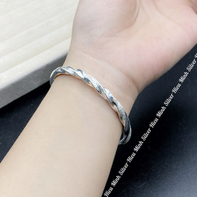 Lắc Tay Nữ Bạc Ta Nguyên Chất S99 Charm Hồ Điệp BẠC HIỂU MINH LTU620