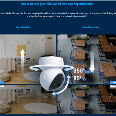 Camera wifi trong nhà EZVIZ H6C G1 4K Sắc nét, AI nhận diện người, thú cưng - hàng chính hãng