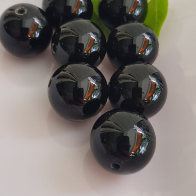 Hạt Lẻ rời Đá Mã Não Đen Đậm Đẹp phối vòng tay nam size lớn 20mm Hạt lẻ chuẩn hợp các Anh mạng Thuỷ , mệnh Mộc dành cho các anh cần hạt đá lẻ ạ