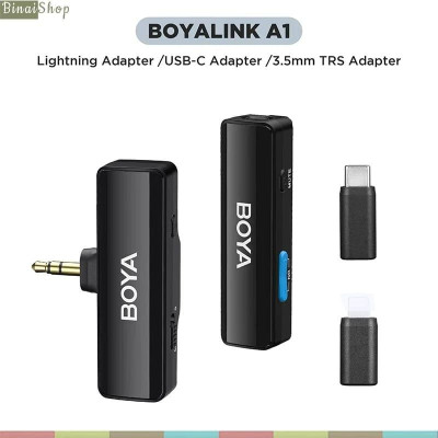 BOYALINK 2 / BOYALINK 2 A1 - Micro Cài Áo Không Dây 2.4GHz Cho IOS, Android, Máy Ảnh, Phạm Vi Thu 300m - Hàng chính hãng