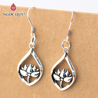 Combo 2 charm bạc hình hoa sen treo - Ngọc Quý Gemstones