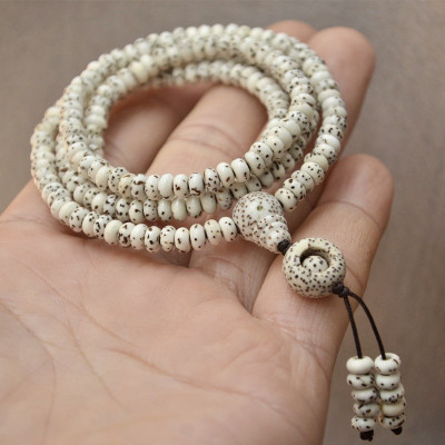 VÒNG TAY CHUỖI HẠT BỒ ĐỀ TINH NGUYỆT TỰ NHIÊN 5mm trắng