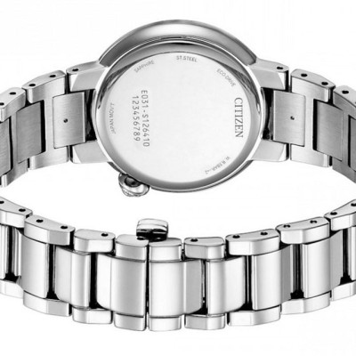 Đồng Hồ Nữ Citizen Đính Kim Cương Dây Thép Không Gỉ EM0910-80D - Mặt Xà Cừ (Sapphire)