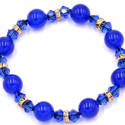 Chuỗi tay đá thạch anh xanh 10 ly FTMXX11