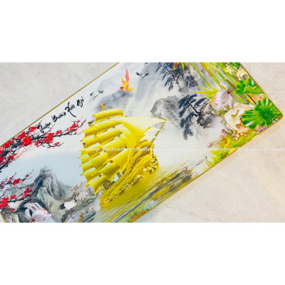 (CÓ ẢNH THẬT) Tranh treo tường tráng gương thuận buồm xuôi gió 13 phòng khách