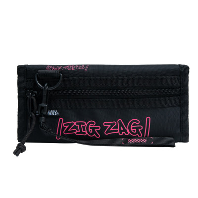 Ví Dài Đen Chữ Hồng 5THEWAY aka /PUBLIC ICON/ LONG WALLET in HOT PINK
