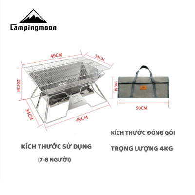 Bếp nướng than hoa gấp gọn cho 5-8 người Campingmoon MT-3