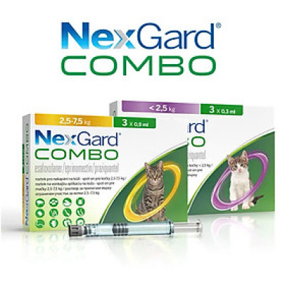 NEXGARD COMBO - Nhỏ gáy Ve Rận, Phòng và Trị Nội Ngoại Kí Sinh cho Mèo