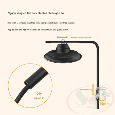 Đèn led KaoKui WRGB UFO KK50 Pro dĩa kẹp bể thủy sinh cá tép tiểu cảnh bán cạn