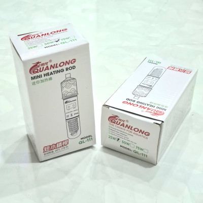 Sưởi QuanLong Mini Heating Rod 25W, 50W làm ấm nước bể cá tép thủy sinh nano