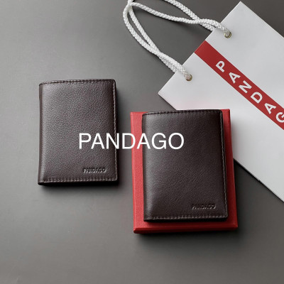 Ví cầm tay gập đôi da thật cao cấp hàng đẹp thời trang PANDAGO Serena 03 dáng đứng