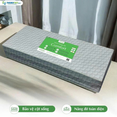 Nệm Bông Ép Gấp 3 Tatana Comfort, Lõi Xanh, Di Chuyển Tiện Lợi, Áo Nệm Nhiều Màu Ngẫu Nhiên