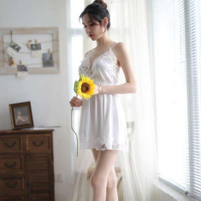 Váy ngủ sexy phi lụa 2 dây đơn giản sang trọng