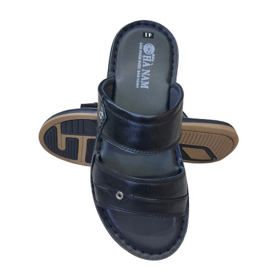 Dép Nam Quai Ngang Da Bò Thật TiTi ĐÔ Cao Cấp DNA2158d