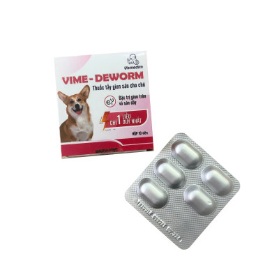 Xổ Giun Vime Deworm cho Chó Mèo Dạng Viên Vemedim - Thuốc trị giun sán cho thú cưng