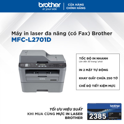 Máy In Laser Đa Năng Brother MFC-L2701D - Hàng chính hãng