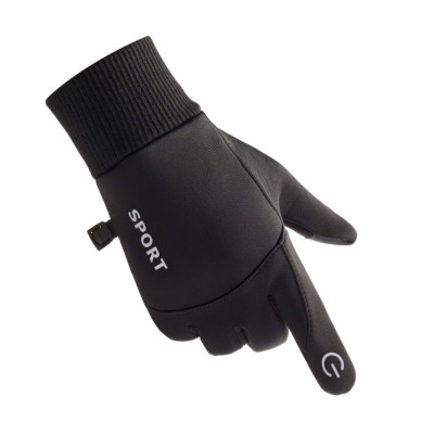 Găng tay nam đi xe máy mùa đông cảm ứng chống nước lót nỉ lông cực ấm - Thiết kế nam tính GTCD06