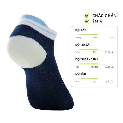 Combo 10 đôi tất vớ thời trang ALLPUR cổ ngắn light cushion thoáng khí dày dặn êm ái